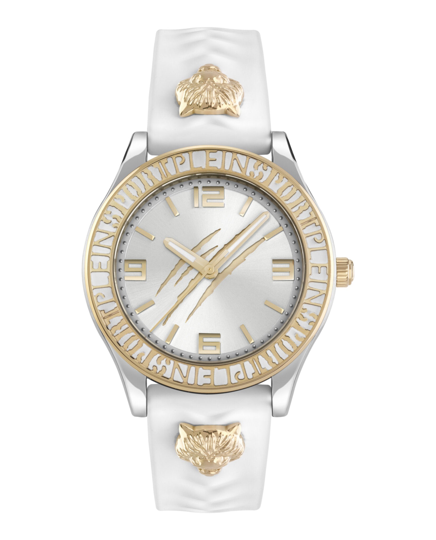 

Часы Eclipse из силикона PLEIN SPORT, цвет white/stainless steel/silver