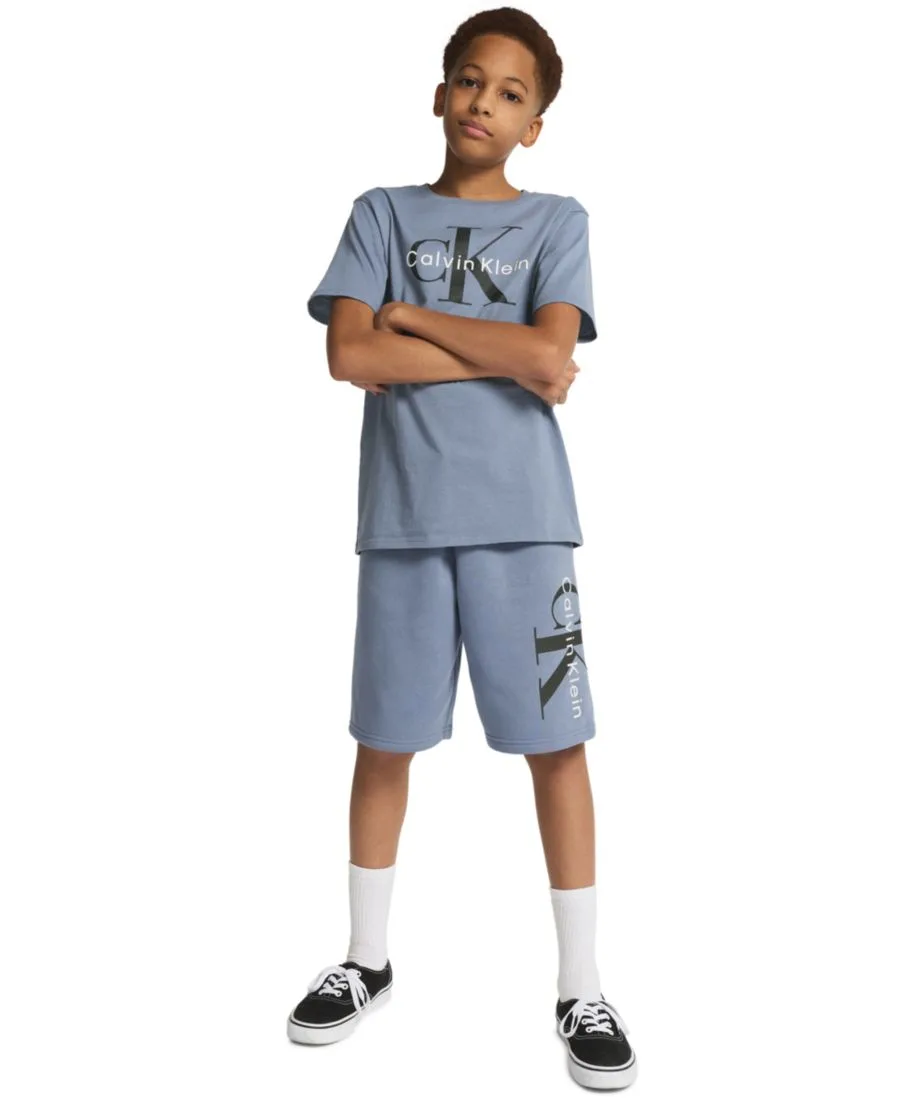 Детские шорты CK Graphic Knit Pull-On Shorts (размер 8-20) из трикотажа с графическим принтом Calvin Klein, Infinity