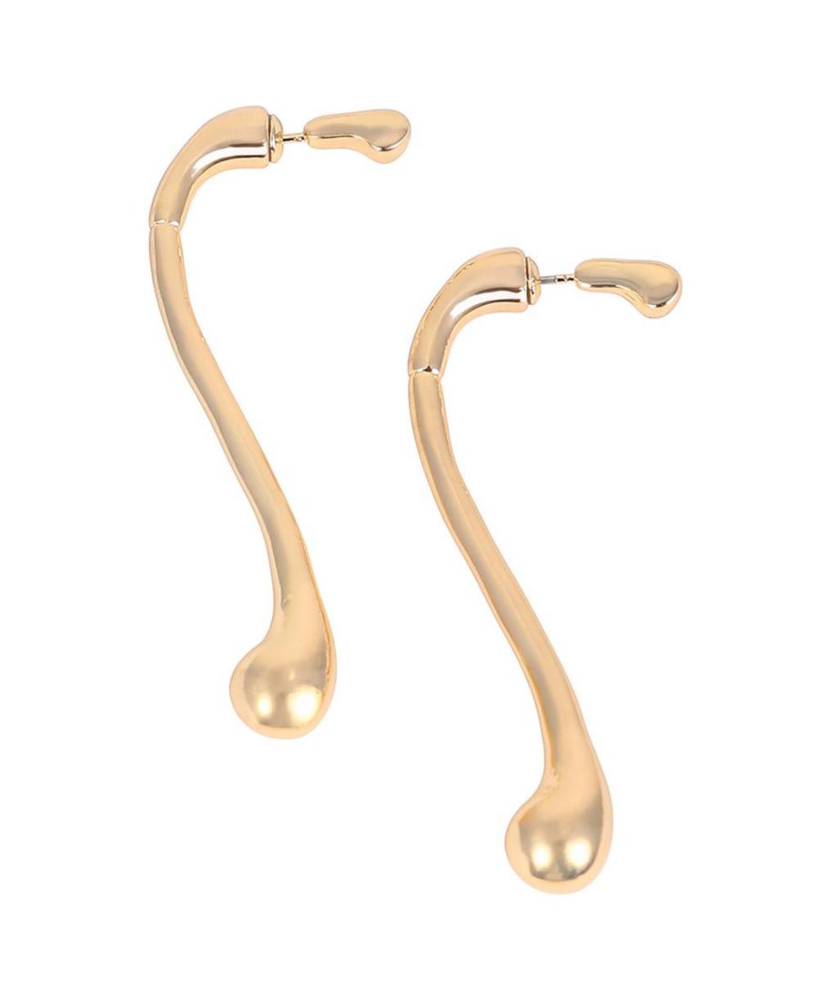 

Женские серьги-капли The Back-Drip Drop Earrings - California Gold SOHI, Gold