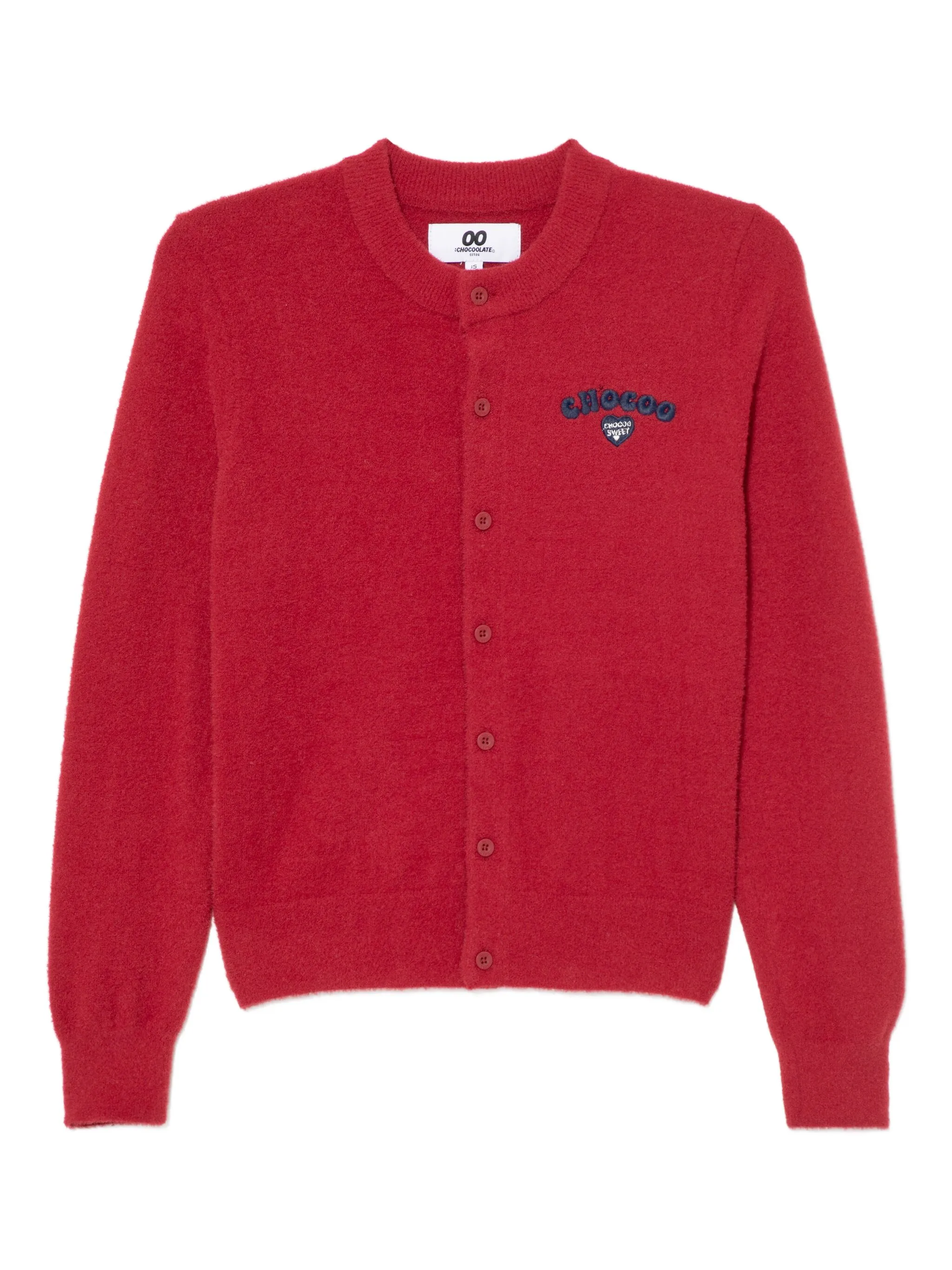 

Кардиган с вышитым логотипом Chocoolate, красный