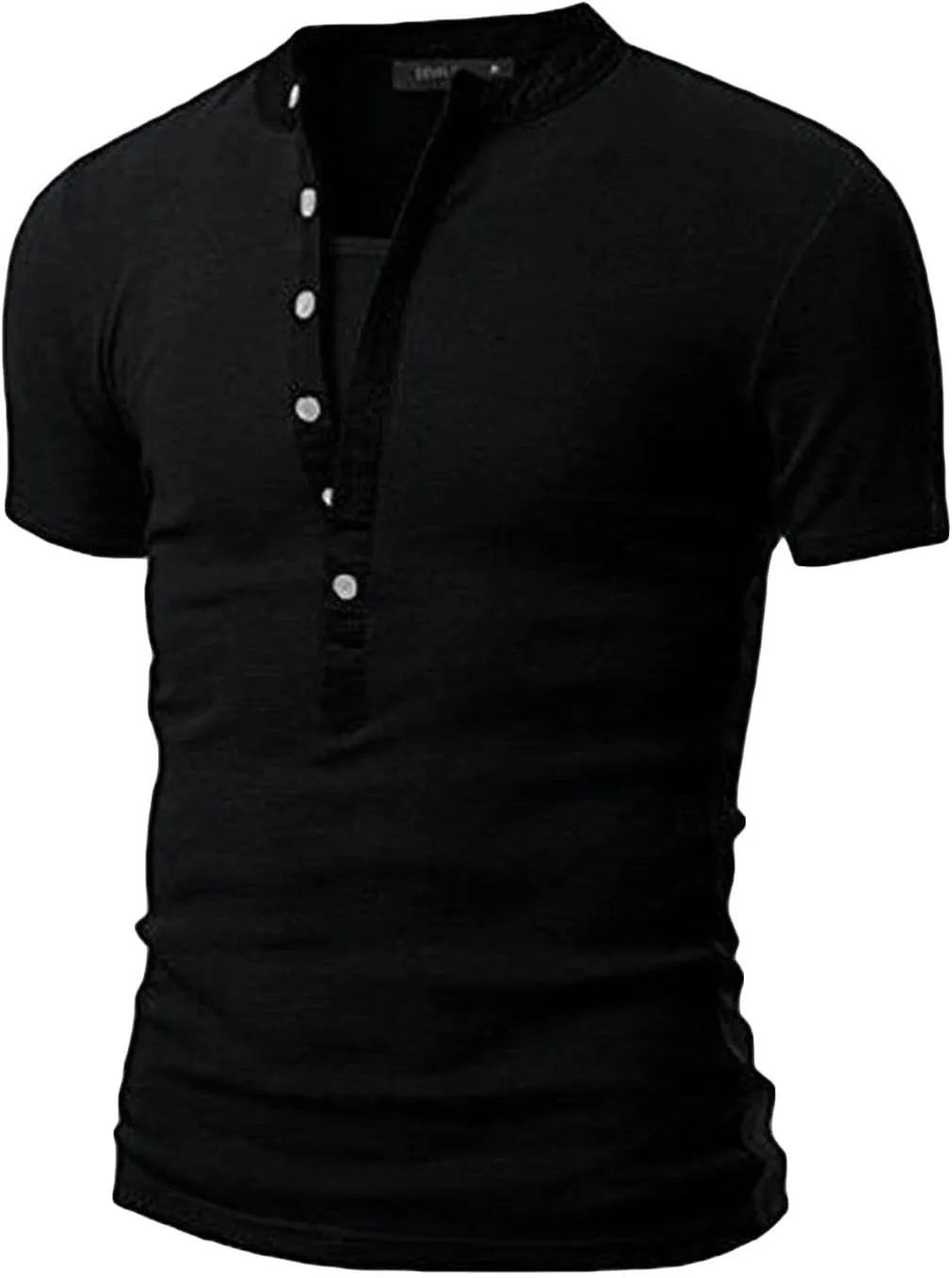 

Мужская футболка Henley с V-образным вырезом и коротким рукавом SWJGLITTR
