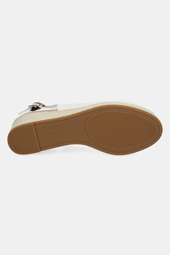 Сандалии Flag mid wedge espadrille на бретельке Tommy Hilfiger, белый — фото 4