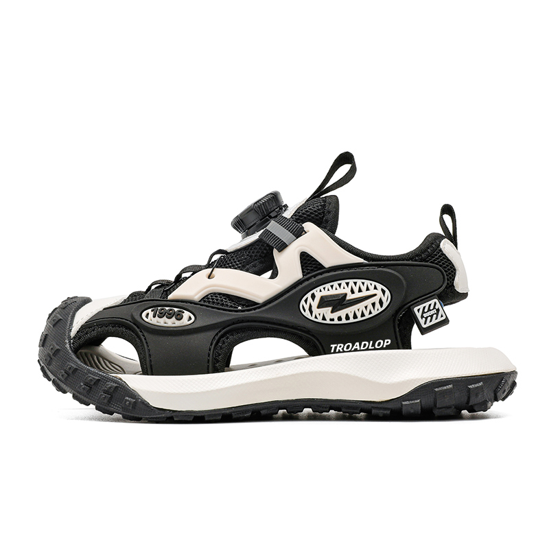 

Легкие, амортизирующие, противоскользящие, противоударные, низкие сандалии для детей TROADLOP, черный/белый