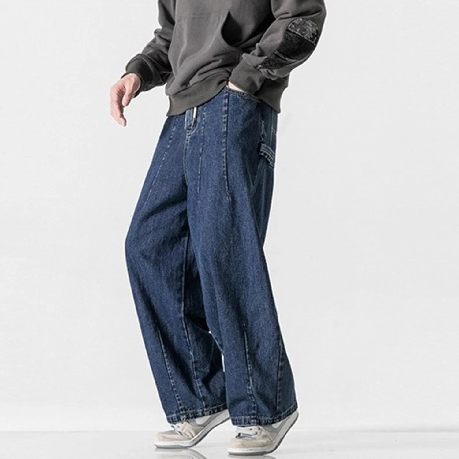 Джинсы Baggy Straight Leg, темно-синий — фото 2