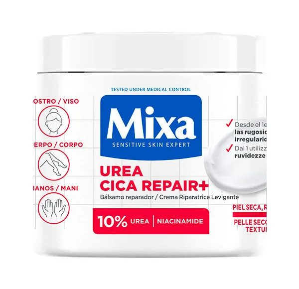 

Восстанавливающий крем для тела 10% мочевина Urea Cica Repair Mixa, 400 ml