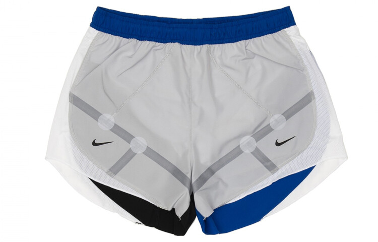 

ISPA Повседневные шорты женские серые/синие Nike
