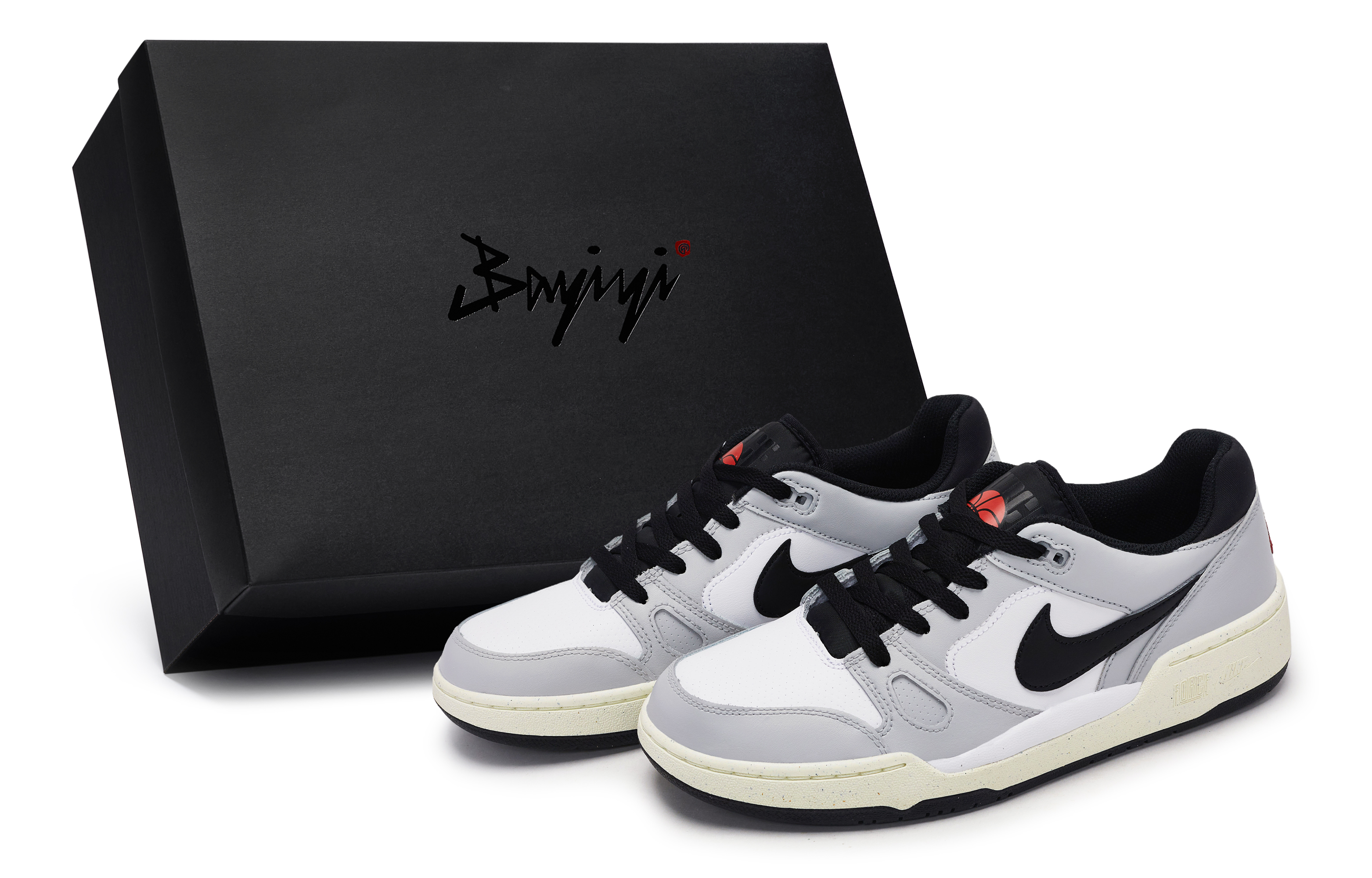 

Nike Кроссовки для скейтбординга Full Force Mist Gray с противоскользящим покрытием, износостойкие, низкие, мужские, черные, белые, серые