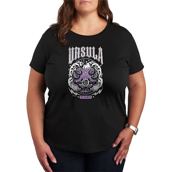 

Футболка с принтом Ursula the Sea Witch, Plus size Disney, Black