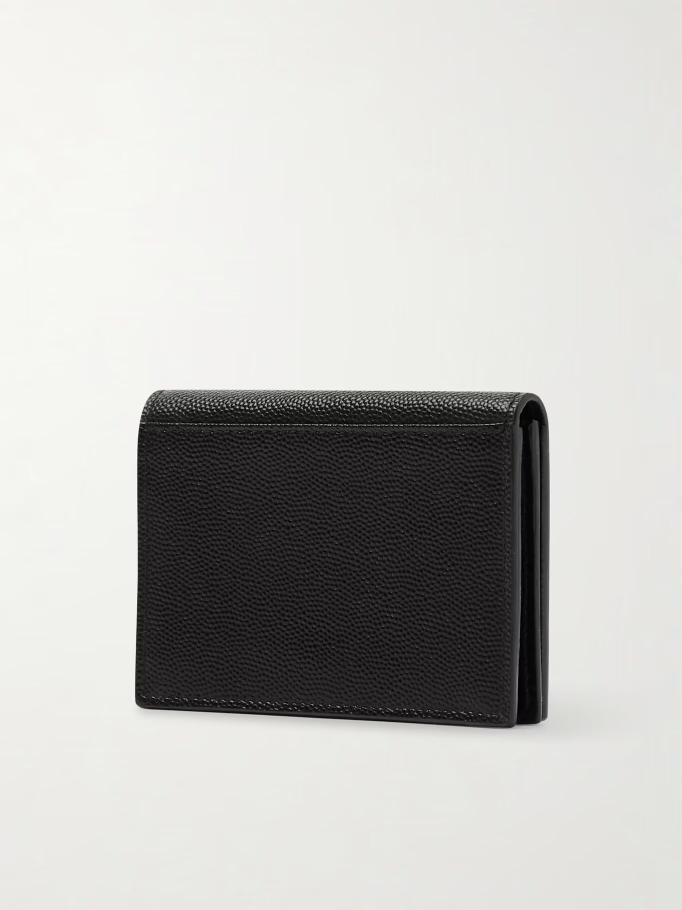 Кошелек-купюрница из кожи с зернистой текстурой SAINT LAURENT, черный — фото 4