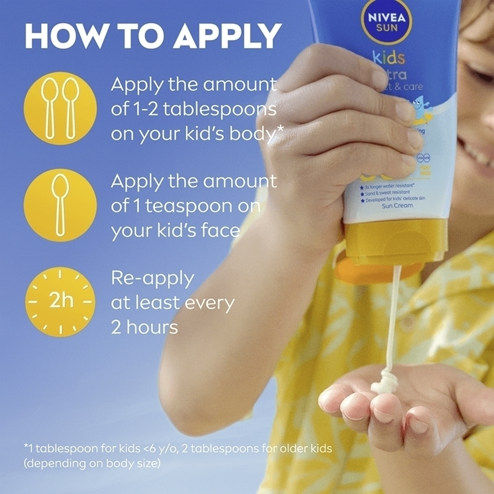 Солнцезащитное молочко для защиты от солнца и игр для детей SPF 50+ Nivea, 150 мл — фото 2