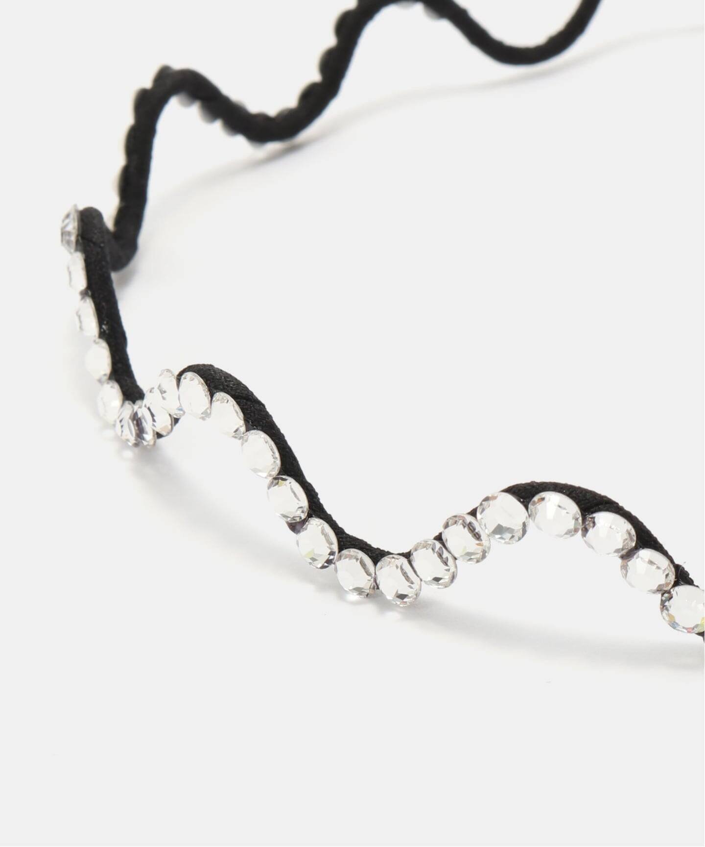 Резинка для волос SCHO Crystal Wave (FW23-HB-ARIEL-CRST-T) Iena, black — фото 3