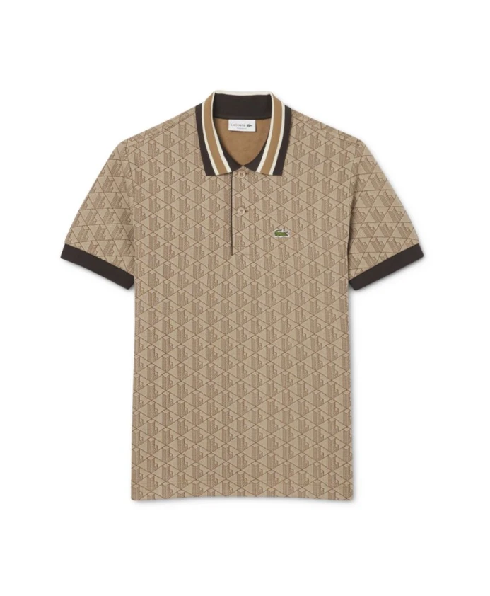 

Мужская рубашка-поло с коротким рукавом Lacoste, бежевый