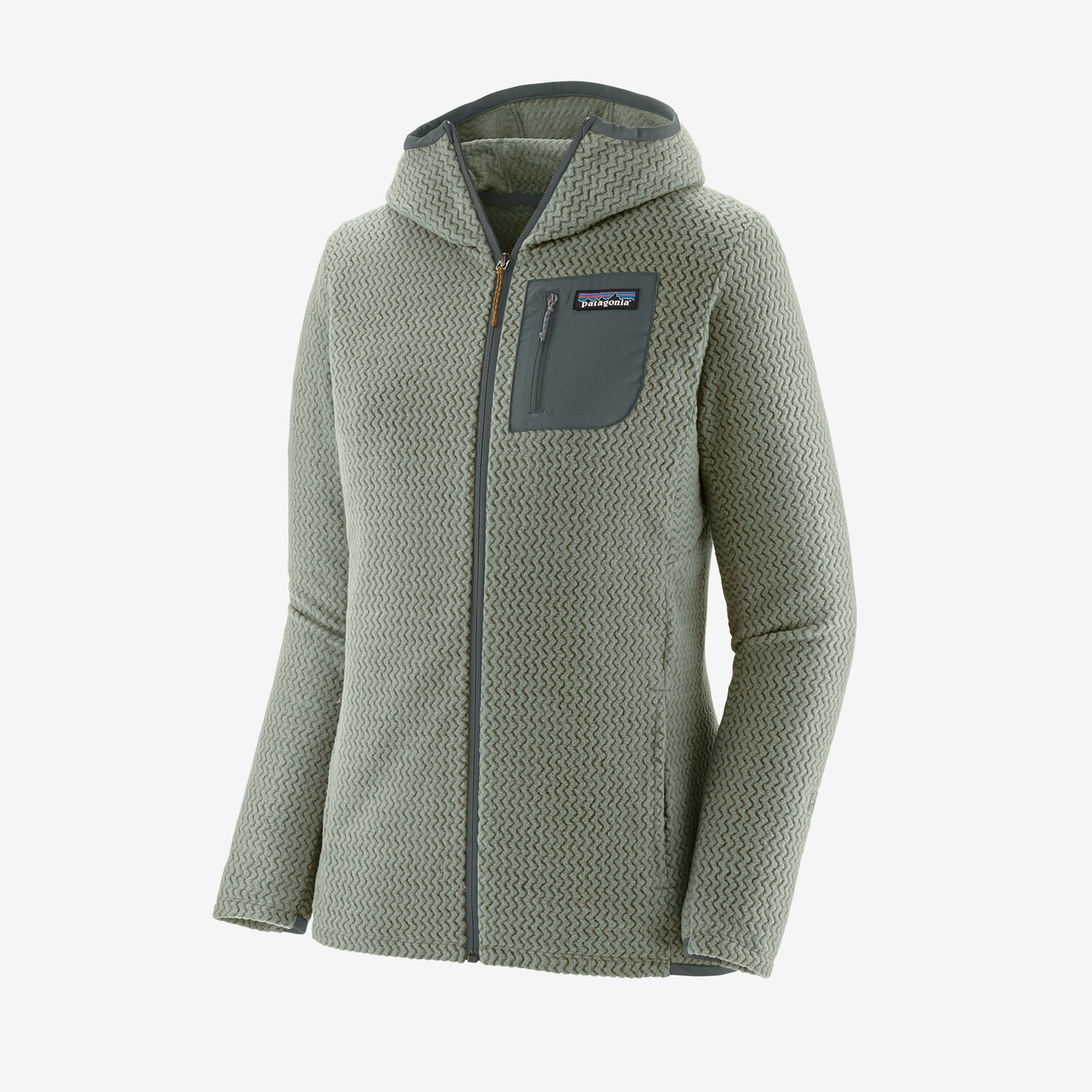 

Женская толстовка с молнией во всю длину R1 Air Patagonia, зеленый