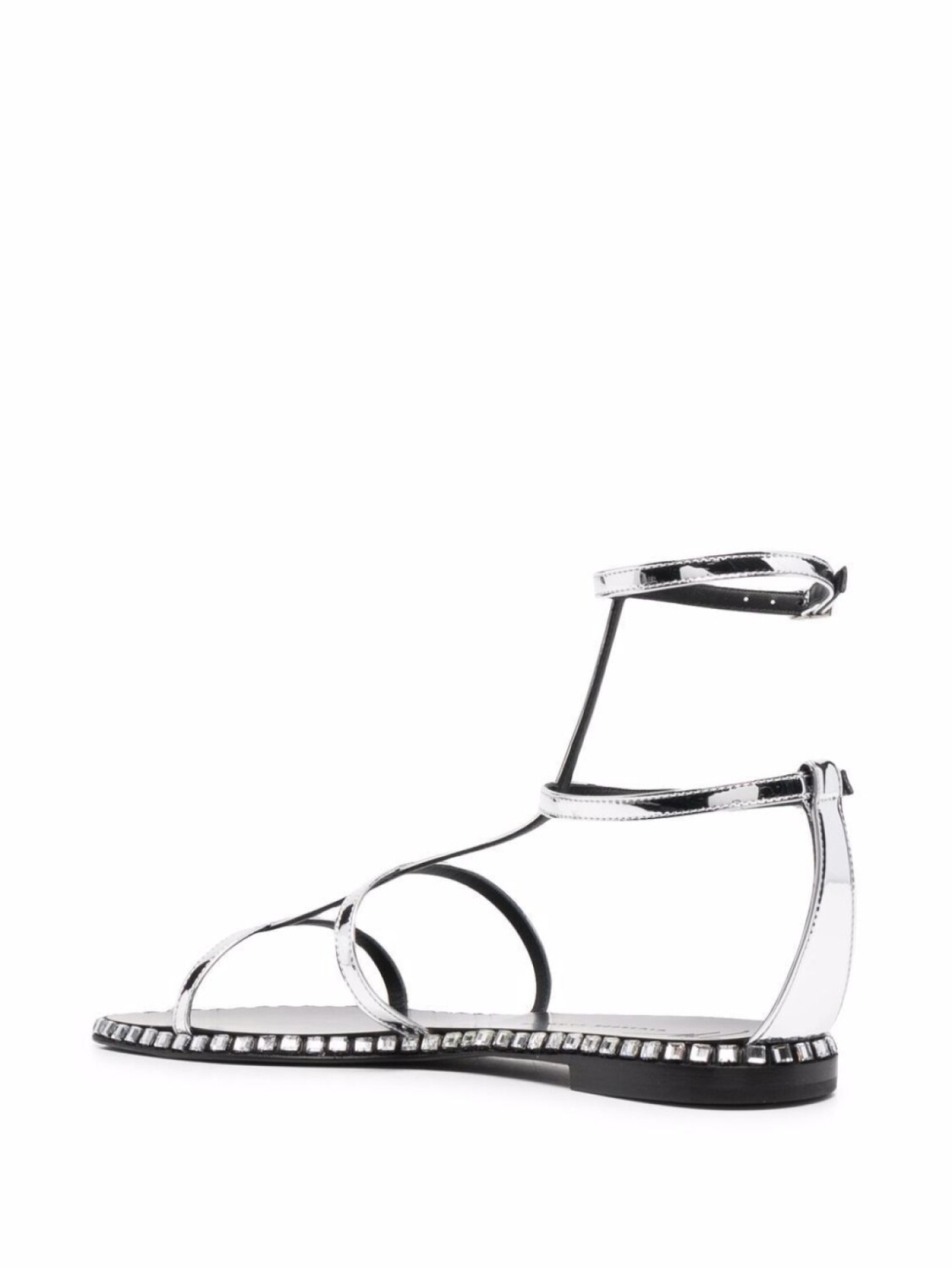 Giuseppe Zanotti сандалии на плоской подошве, серый — фото 3