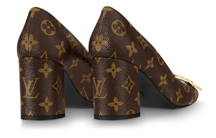 Туфли женские Louis Vuitton Madeleine, черный / коричневый — фото 4