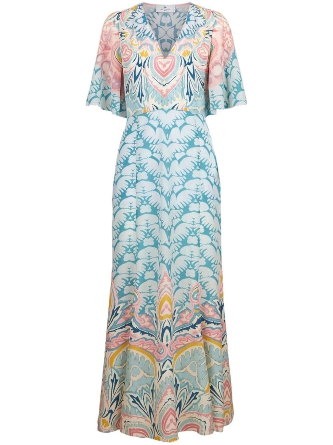 

ETRO платье макси с узором пейсли, синий