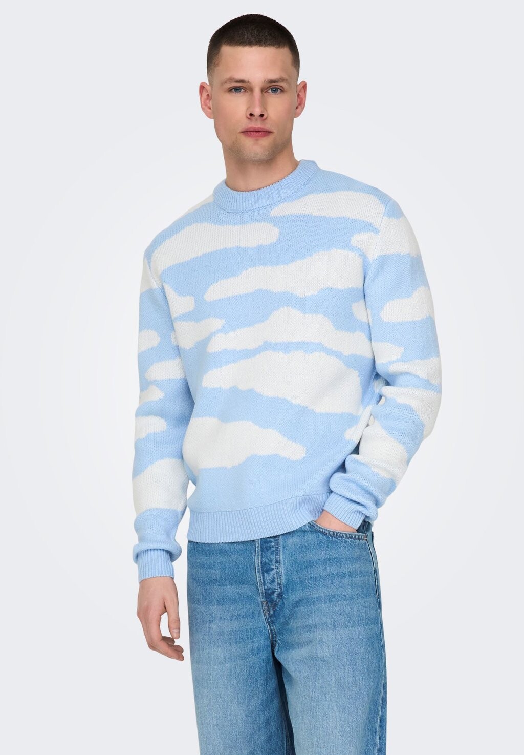 

Свитер Onsclark Oversize Crew Unisex Only & Sons, цвет cashmere blue