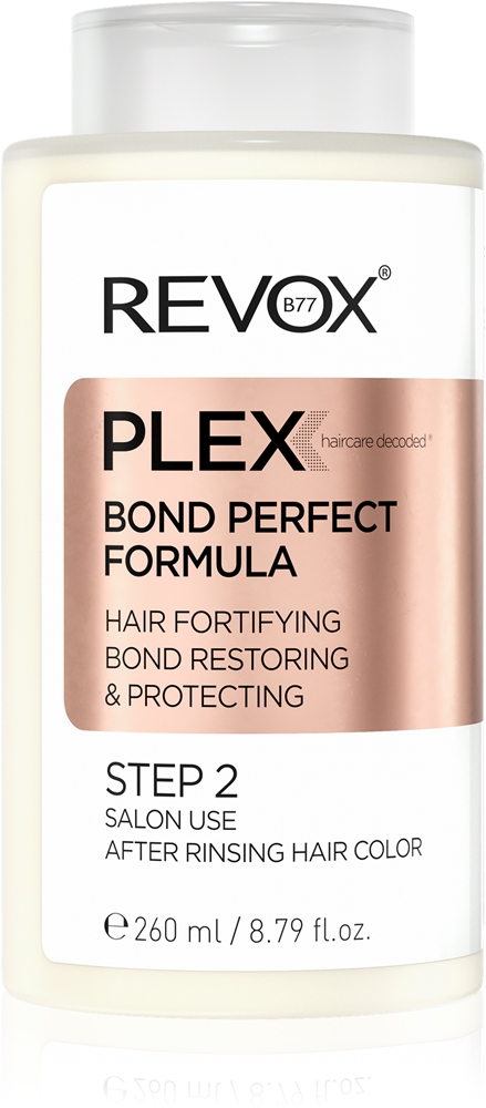 

Plex Bond Perfect Formula. Шаг 2. Укрепляющий уход для химически поврежденных волос. Revox B77, 260 мл