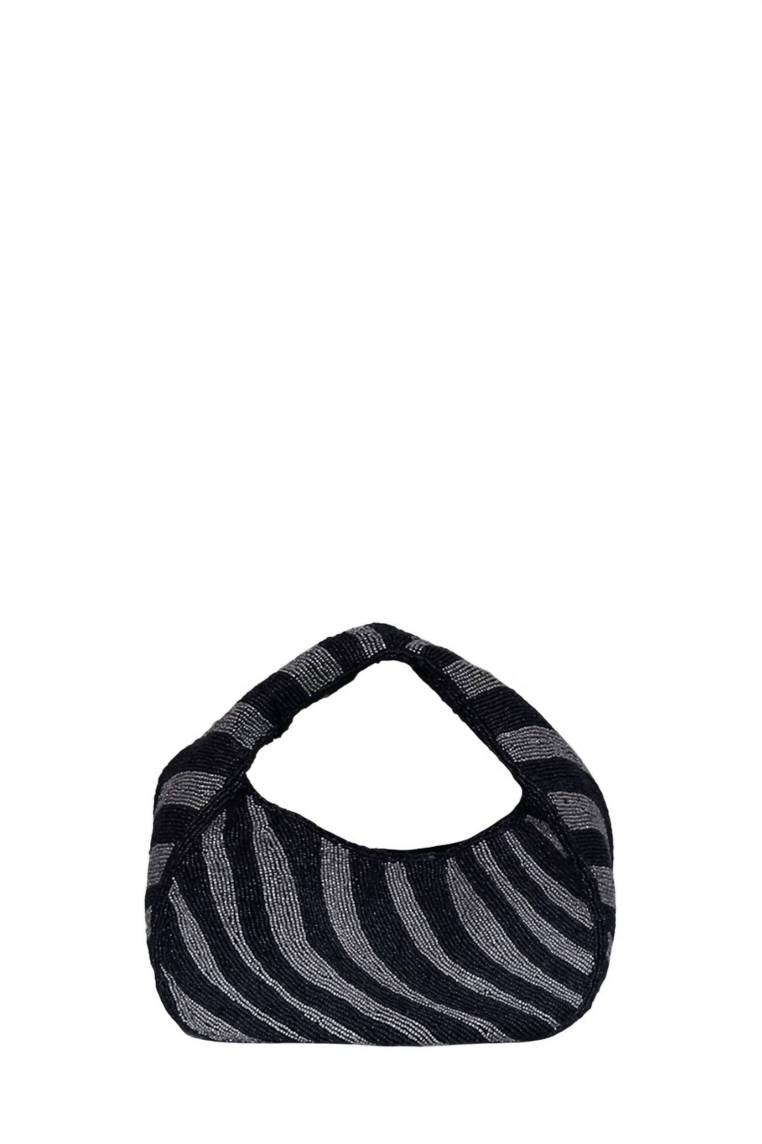

Женская сумка с бисером Zebra в черно-белом цвете Suncoo, Черный, Женская сумка с бисером Zebra в черно-белом цвете Suncoo