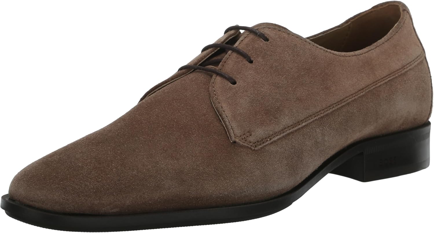 

BOSS мужские туфли Colby Smooth Sued Lace Up Derby, Caramel Swirl