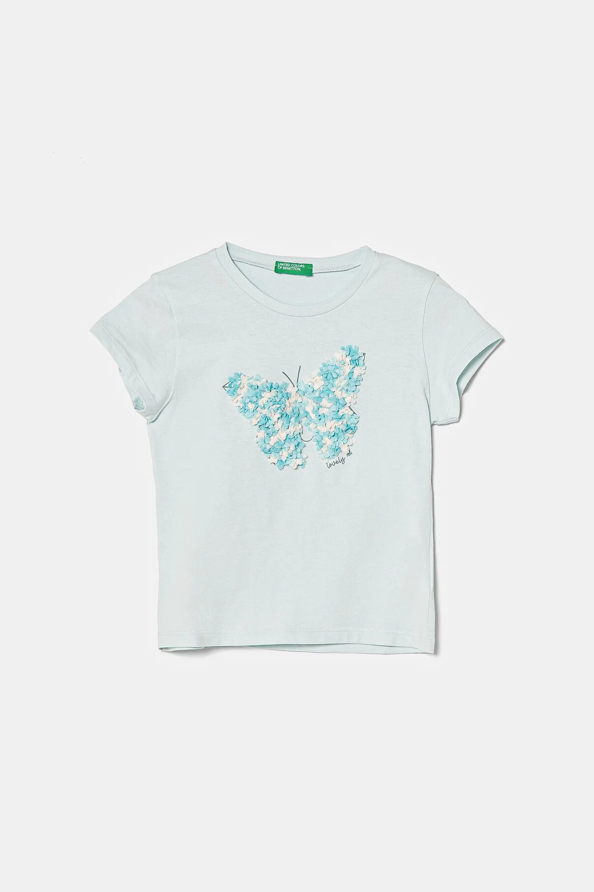 

Футболка из хлопка для детей United Colors Of Benetton, бирюзовый
