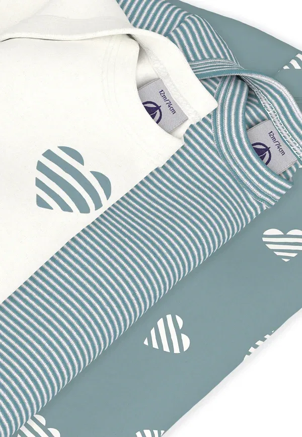 Комплект боди 3 шт Petit Bateau, разноцветный — фото 3