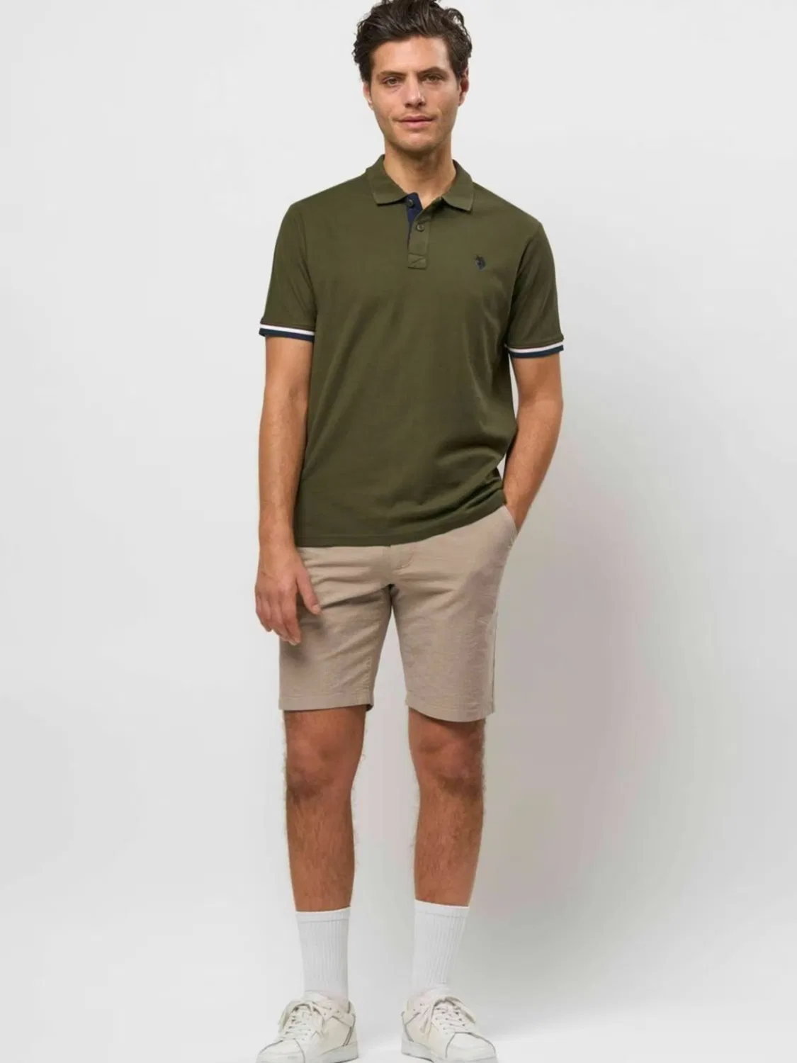 Рубашка на пуговицах стандартного кроя ' UMMeo ' U.S. Polo Assn., Green — фото 3