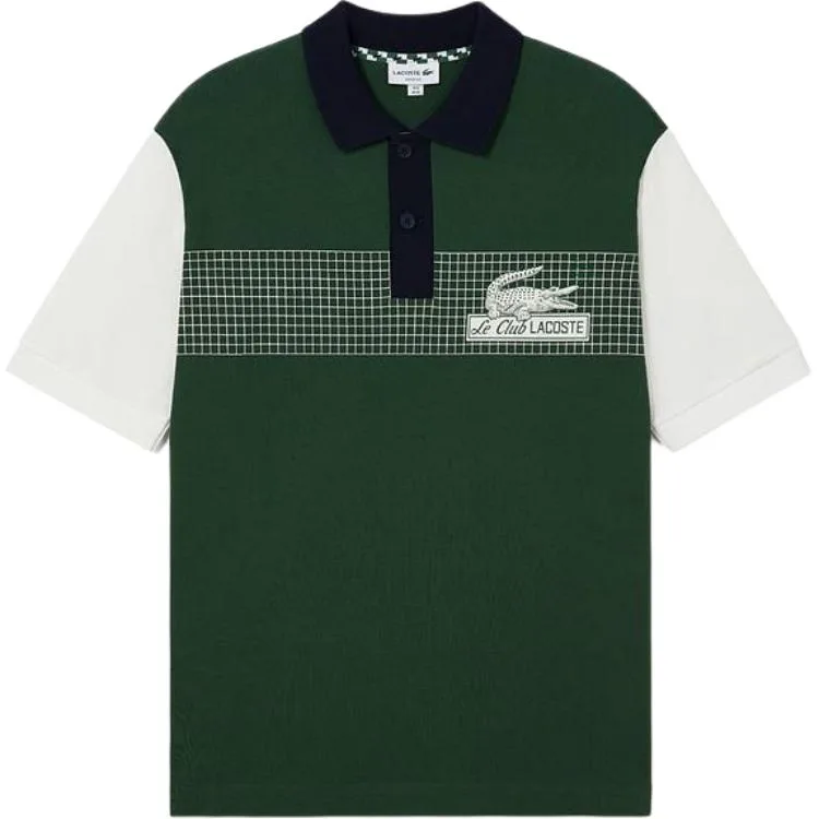 Футболка-поло мужская с воротником, умеренно прямой крой LACOSTE, YUY/Dark Green