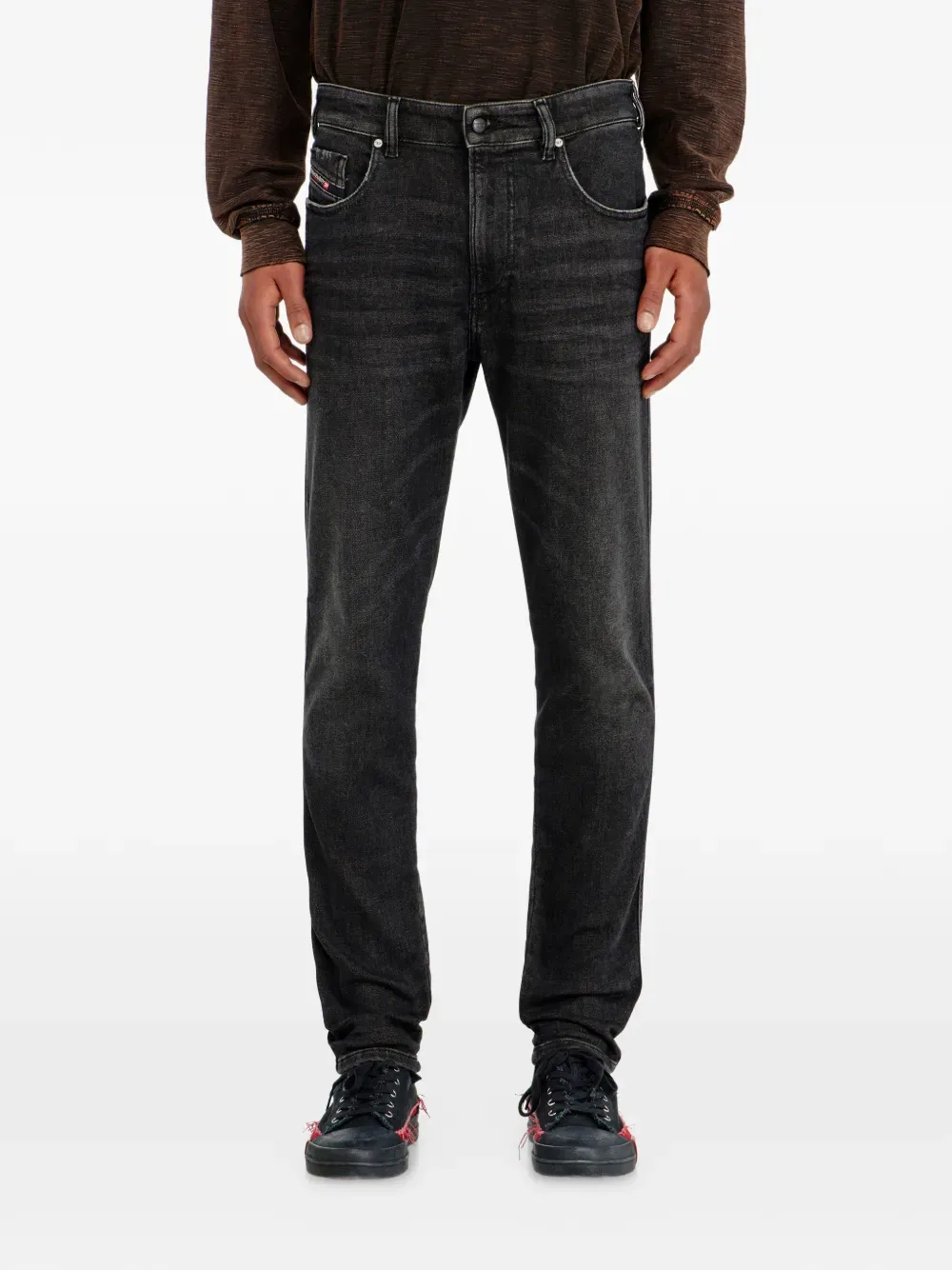 Джинсы узкого кроя 2062 d-strukt joggjeans Diesel, черный — фото 3