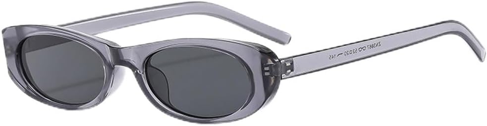 

Модные солнцезащитные очки в маленькой овальной оправе, ретро-стиль «кошачий глаз», подходят для женщин, для активного отдыха, вождения, путешествий, защиты от ультрафиолета UV400 UJNHGQ, Gray Gray