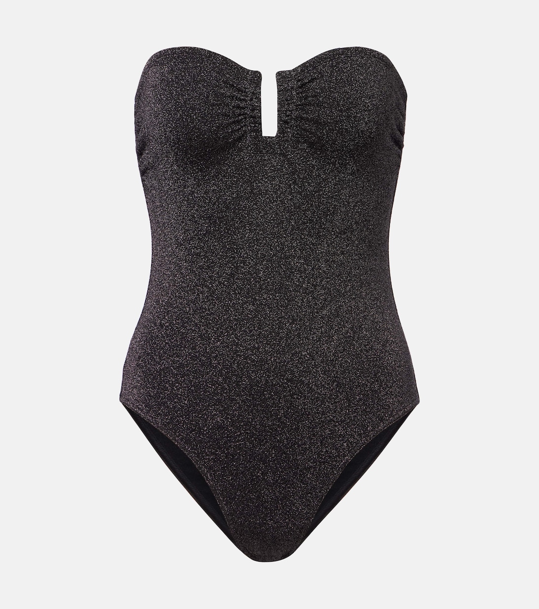 

Сверкающий купальник без бретелей Eres, Noir Lurex
