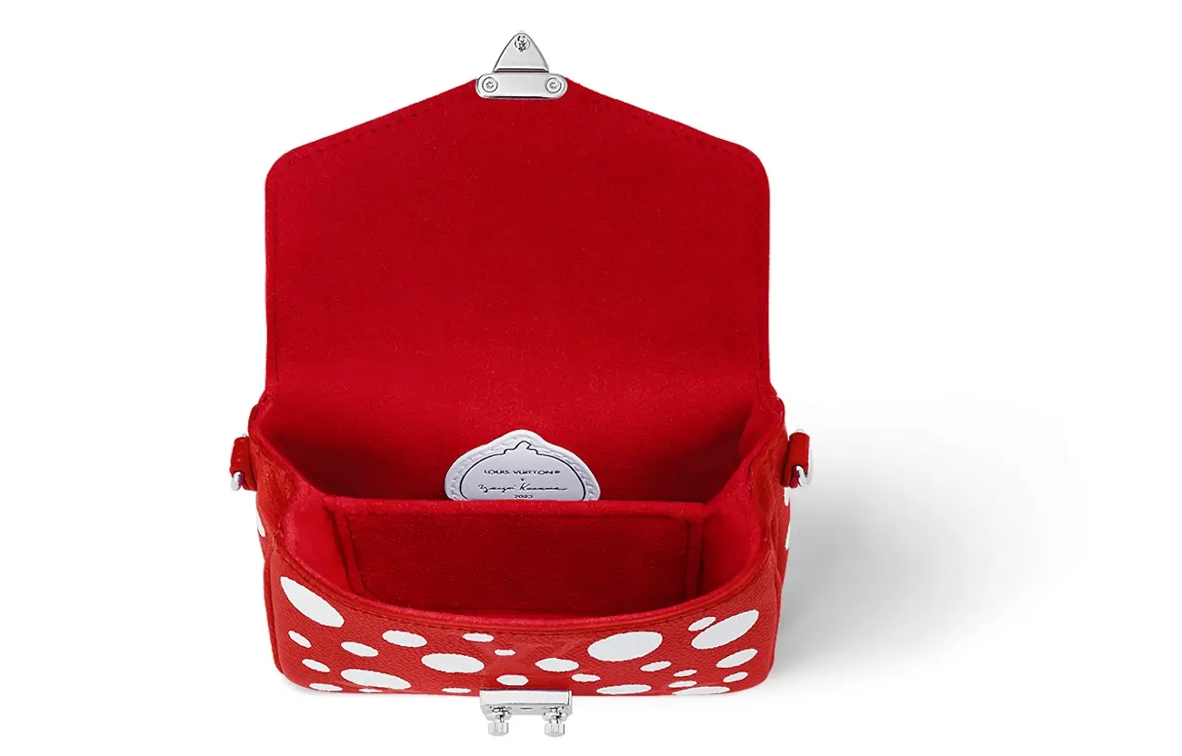 LOUIS VUITTON Сумка через плечо Yayoi Kusama Collaboration Cow Leather, кроссбоди экстра мини женская red/white — фото 3