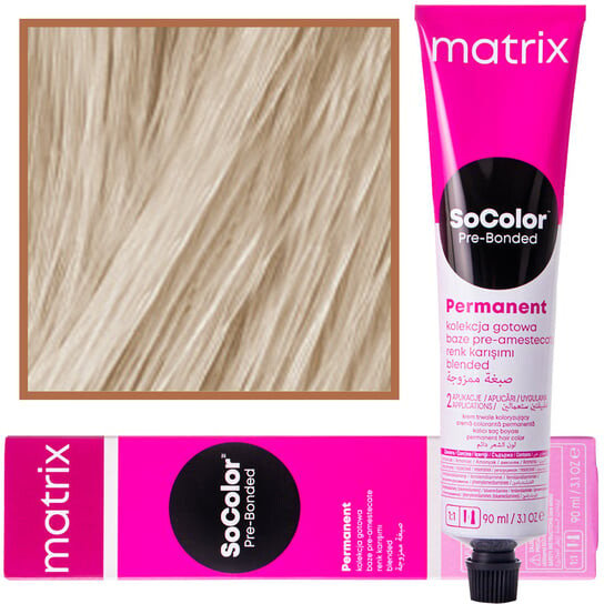 

Профессиональная краска для волос Matrix So Color Pre Bond цвет 11N High Lift Blonde Neutral 90 мл, кремовая консистенция