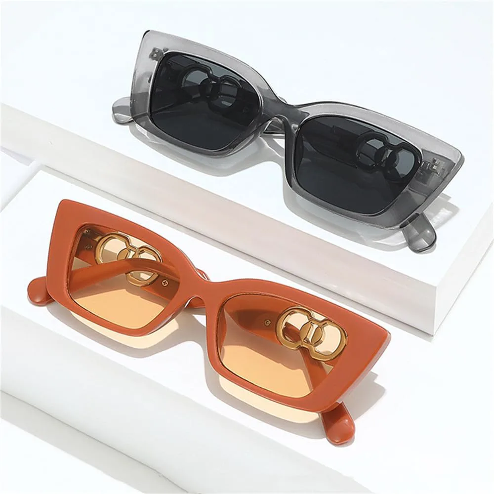 

Солнцезащитные очки для женщин и мужчин, с поликарбонатными линзами, оправой в винтажном серебристом цвете, с защитой от УФ-излучения UV400, m1595 Generic, M-1599