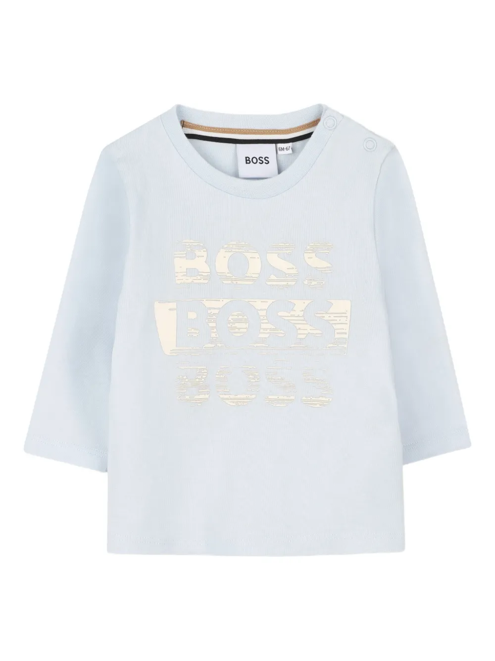 

Лонгслив с логотипом BOSS Kidswear, синий