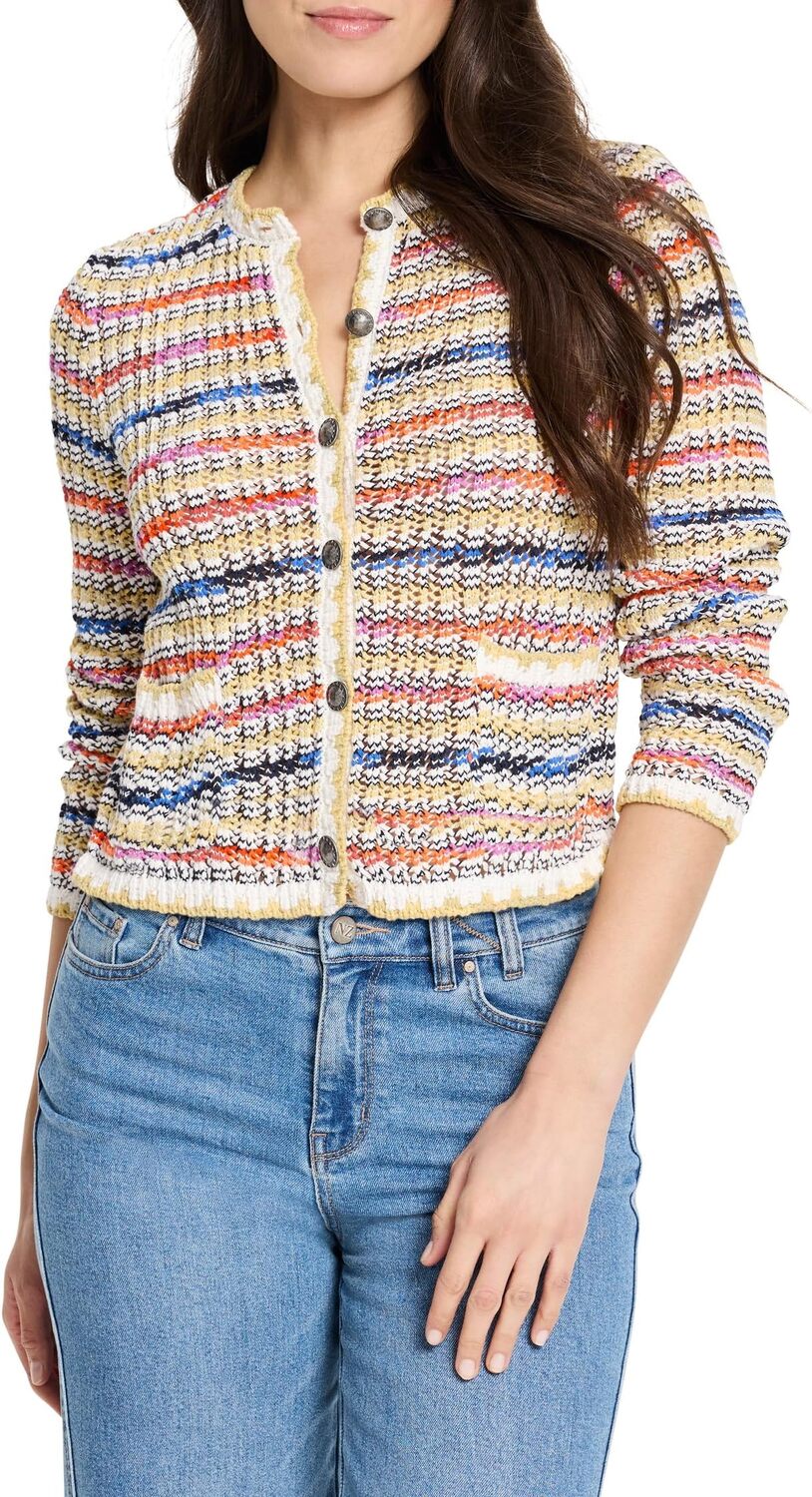 

Свитер NIC+ZOE Coastal Crochet Knit Jacket, Neutral Multi