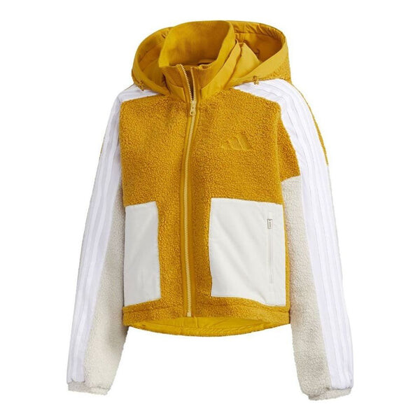 

Куртка urban boa short knitted jacket 'white tan' Adidas, белый