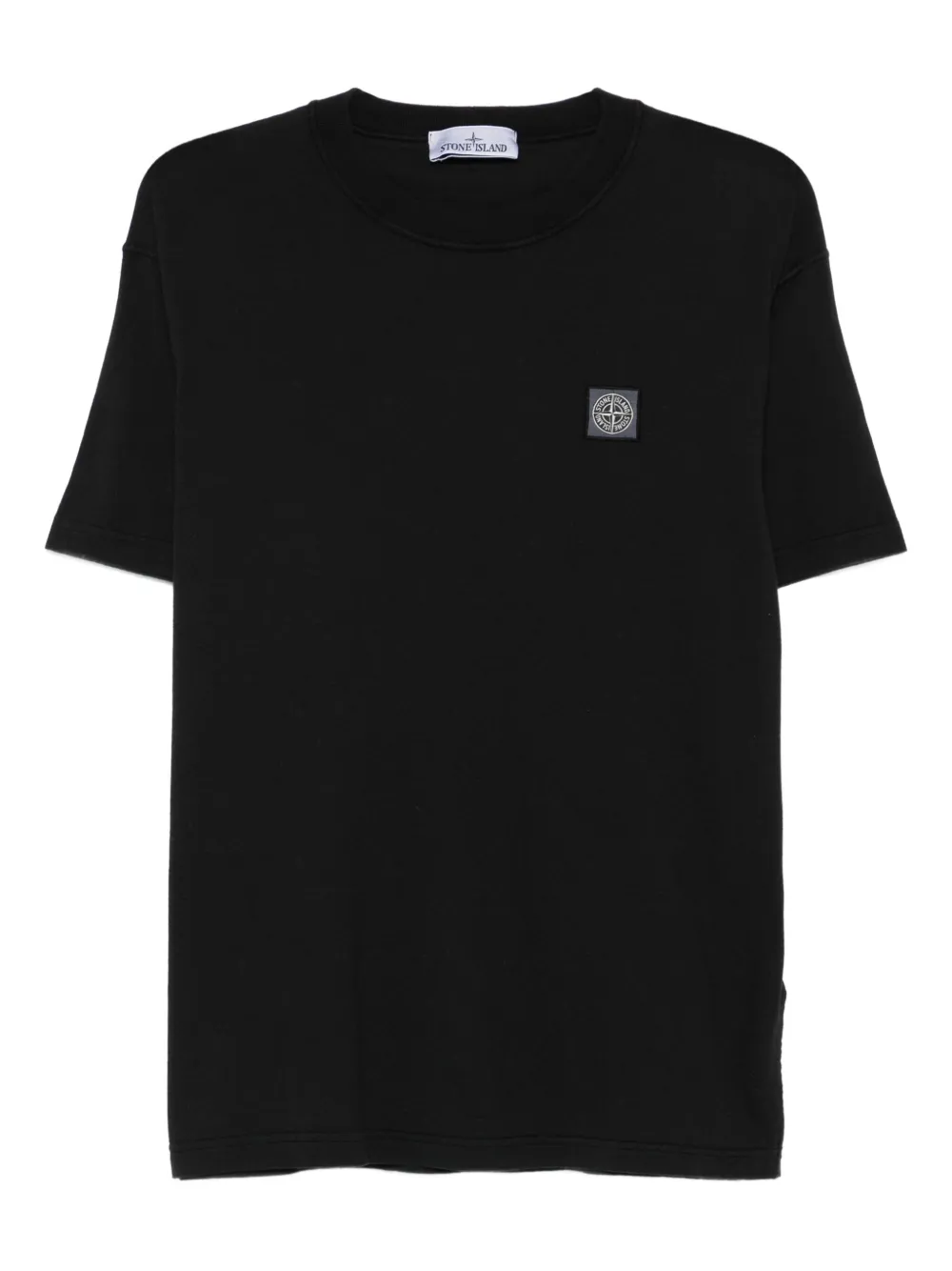 

Футболка из хлопка с нашивкой-логотипом Stone Island, черный
