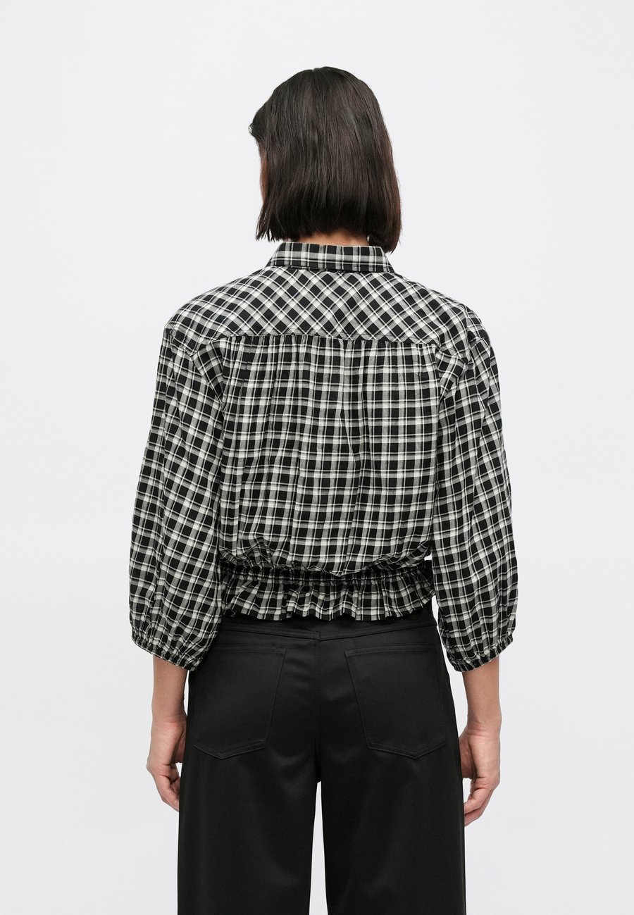 Блуза GAP TIE WAIST SHIRT, Black/White/Black — фото 3