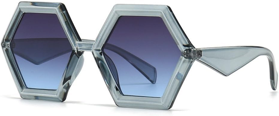 

Солнцезащитные очки в стиле ретро с градиентным цветом, популярные, многоугольные, зеркальные, большого размера, для защиты от УФ-излучения на открытом воздухе RUOVEXIE, C6grey