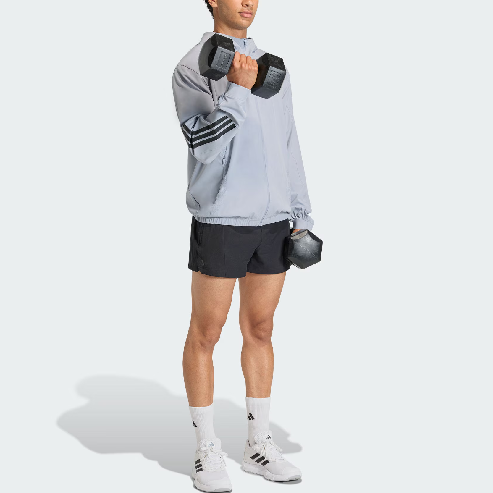 Одежда для тренировок ESSENTIALS TECH для мужчин Adidas, светло-серебро — фото 4