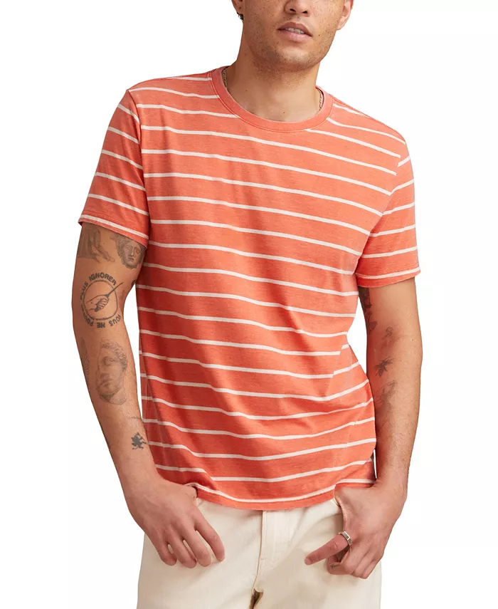 

Мужская футболка Venice Burnout Stripe с круглым вырезом Lucky Brand, оранжевый