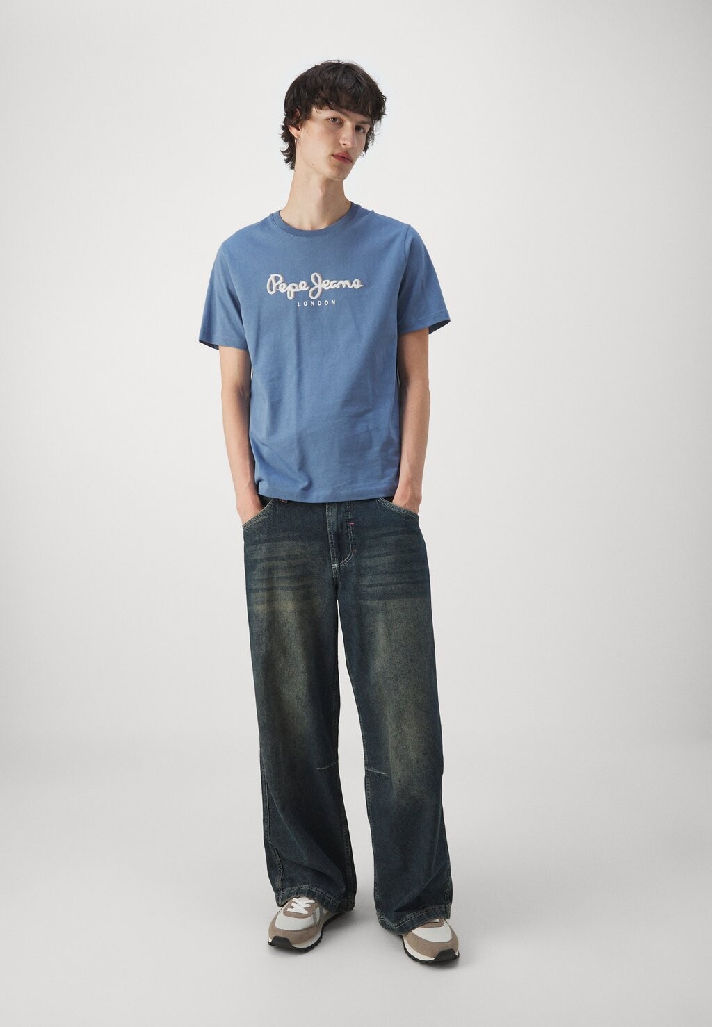 

Принт на футболке ABEL Pepe Jeans, синий