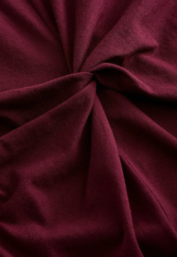 Летнее повседневное платье с короткими рукавами и перекрученным низом Next, Plum Purple — фото 3