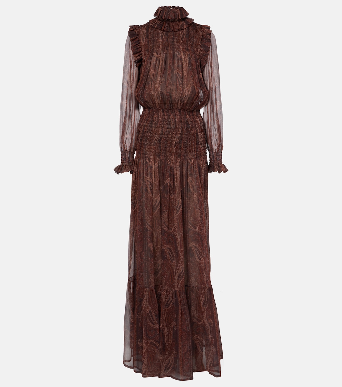 

Шелковое платье Saint Laurent, Roux Nude