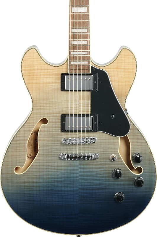 

Электрогитара Ibanez AS73FM Artcore Semi-Hollow Electric Guitar, Transparent Indigo Fade