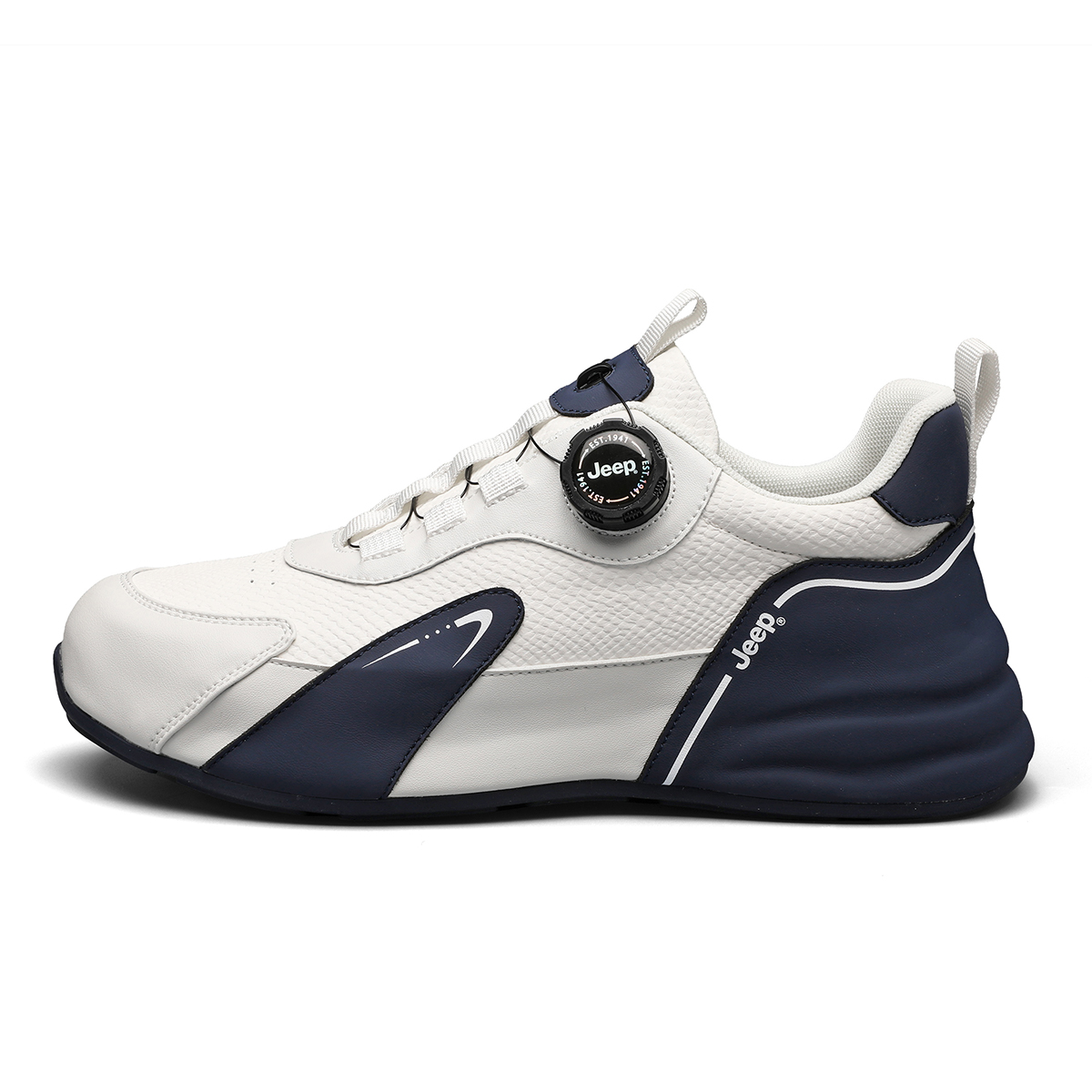 

Wandering Step мужские повседневные кроссовки low top с амортизацией, устойчивые к истиранию, увеличивающие рост Jeep, белый синий