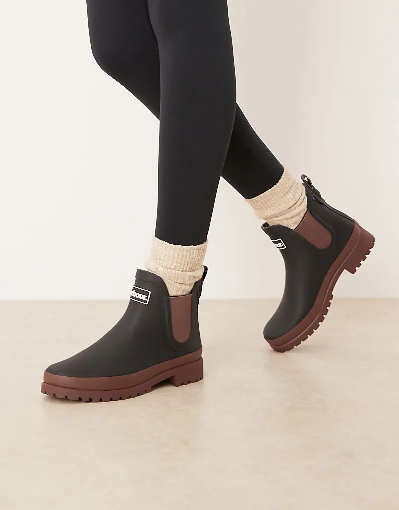 Сапоги Barbour Mallow Chelsea Welly в черном/викунье