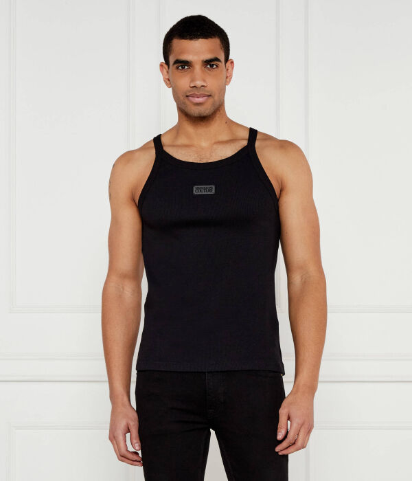 

Майка мужская Versace Jeans Couture облегающего кроя на тонких лямках, черный