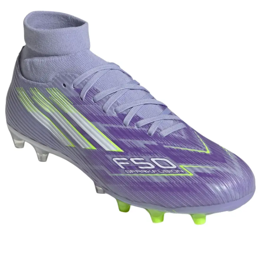 Кроссовки (WMNS) adidas F50 League Mid-Cut FG 'Violet Tone Lucid Lemon Purple Rush' — фото 2